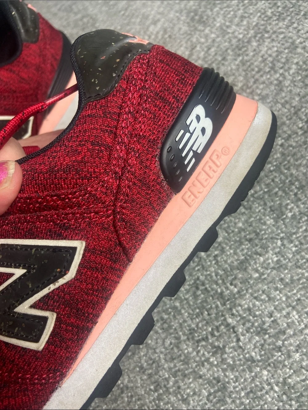 New Balance Red and Black Women's Athletic Shoes size 6.5